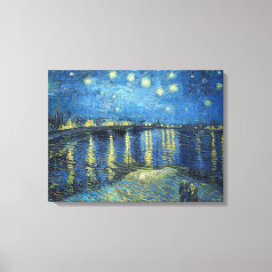Vincent Van Gogh Starry Natt över Rhone 1888 Canvastryck