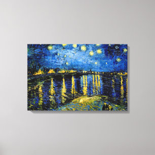 Vincent Van Gogh Starry Natt över Rhone 1888 Canvastryck