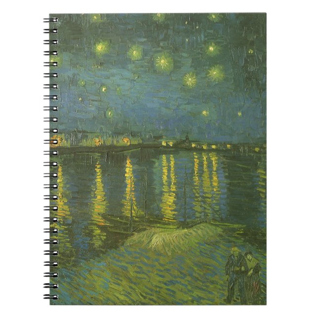 Vincent van Gogh - Starry Natt over Rhone Anteckningsbok (Framsidan)