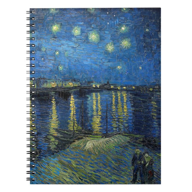 Vincent van Gogh - Starry Natt over Rhone Anteckningsbok (Framsidan)