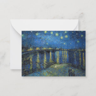 Vincent van Gogh - Starry Natt over Rhone Anteckningskort