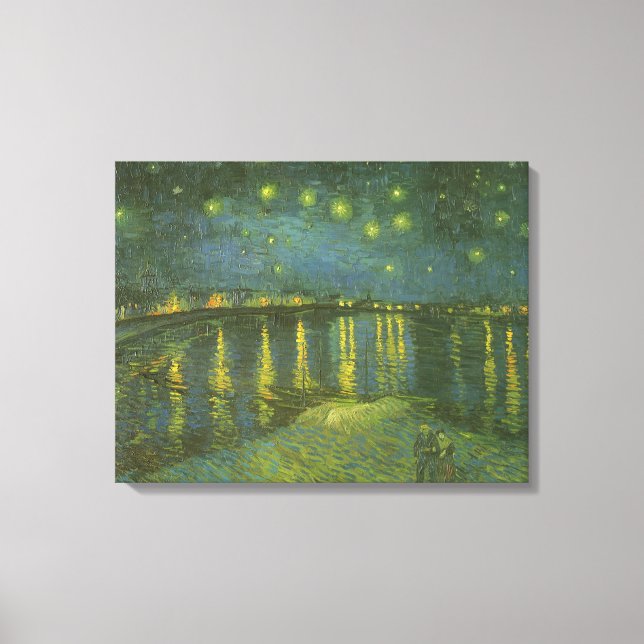 Vincent van Gogh - Starry Natt over Rhone Canvastryck (Framsida)