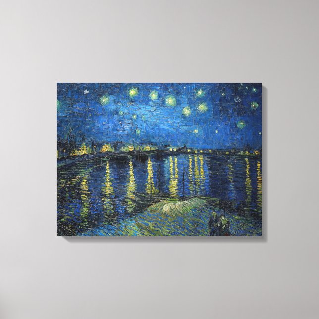 Vincent van Gogh - Starry Natt over Rhone Canvastryck (Framsida)