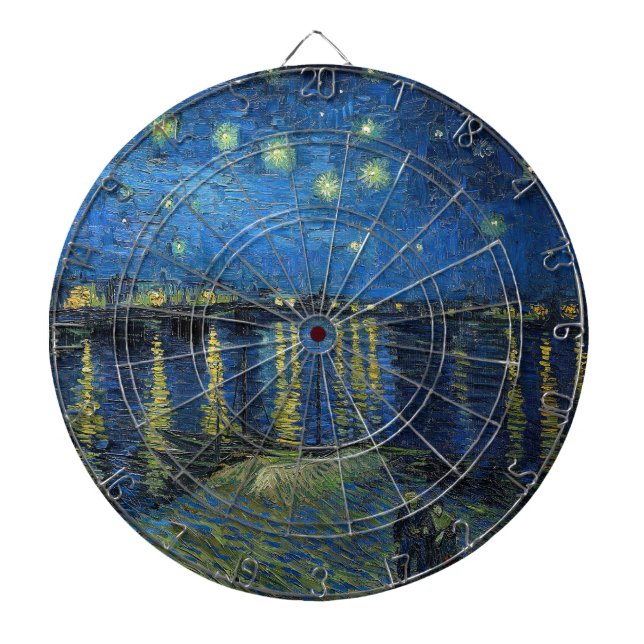 Vincent van Gogh - Starry Natt over Rhone Darttavla (Framsidan)