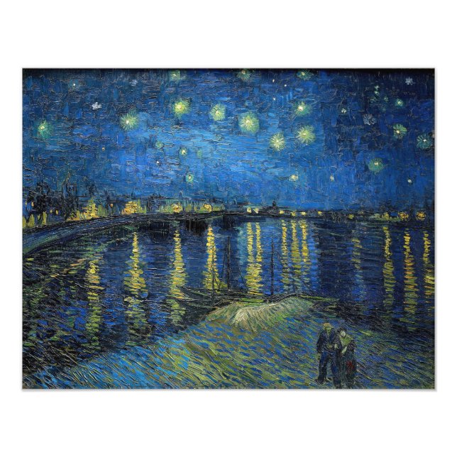 Vincent van Gogh - Starry Natt over Rhone Fototryck (Framsidan)