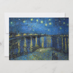 Vincent van Gogh - Starry Natt over Rhone Inbjudningar