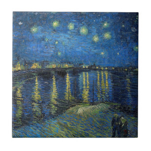 Vincent van Gogh - Starry Natt over Rhone Kakelplatta