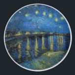 Vincent van Gogh - Starry Natt over Rhone Knopp<br><div class="desc">Starry Night Over the Rhone / Nuit etoilee sur le Rhone - Vincent van Gogh,  Oil on Canvas,  1888,  Arles</div>