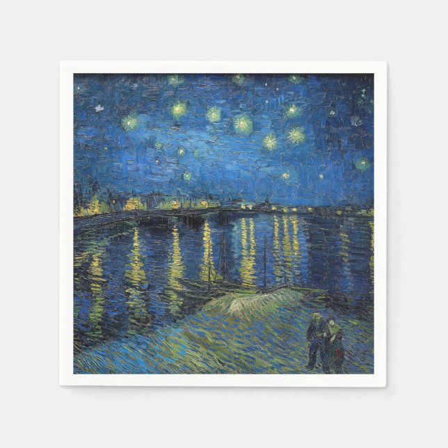 Vincent van Gogh - Starry Natt over Rhone Pappersservett (Framsidan)