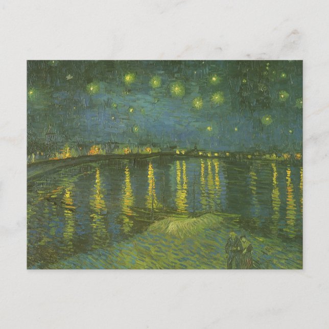 Vincent van Gogh - Starry Natt over Rhone Vykort (Framsida)