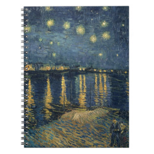 Vincent Van Gogh Starry natt över Rhonen Anteckningsbok Med Spiral