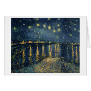 Vincent Van Gogh Starry natt över Rhonen Hälsningskort