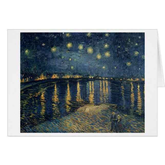 Vincent Van Gogh | Starry natt över Rhonen Hälsningskort (Framsidan Horizontal)