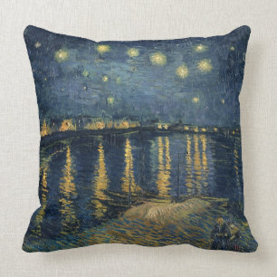 Vincent Van Gogh Starry natt över Rhonen Kudde