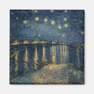 Vincent Van Gogh Starry natt över Rhonen Magnet