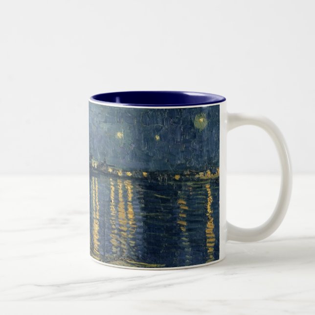 Vincent Van Gogh | Starry natt över Rhonen Två-Tonad Mugg (Höger)