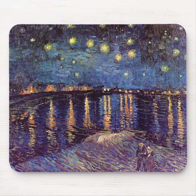 Vincent Van Gogh - Starry natt på Rhone Musmatta (Framsidan)