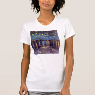 Vincent Van Gogh - Starry natt på Rhone T-shirt