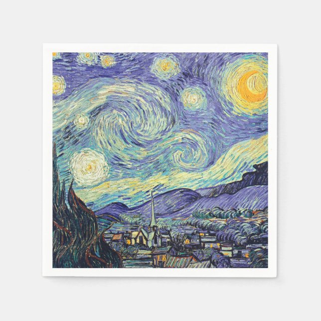 Vincent Van Gogh/ Starry Natt Pappersservett (Framsidan)