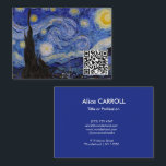 Vincent Van Gogh - Starry Natt - QR-koden Visitkort<br><div class="desc">Stjärnnatten/La unit etoilee - Vincent Van Gogh 1889</div>