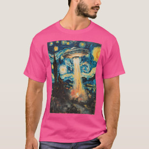 Vincent Van Gogh - Starry Natt Ufo Invasion A T Shirt