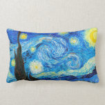 Vincent Van Gogh Starry Natt vibrera målarkonst Lumbarkudde<br><div class="desc">Vincent Van Gogh Starry Night vibrerar lumbar Pillow</div>
