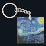 Vincent Van Gogh Starry Natt Vintage Fine Art<br><div class="desc">Vincent Van Gogh Starry Natt Vintage Fine Art Keychain</div>