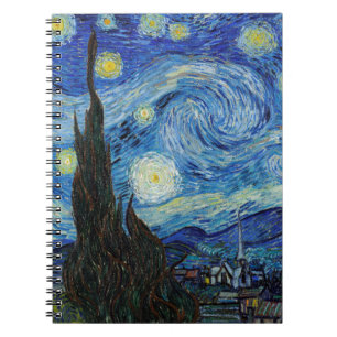 Vincent Van Gogh Starry Natt Vintage Fine Art Anteckningsbok