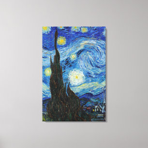Vincent Van Gogh Starry Natt Vintage Fine Art Canvastryck