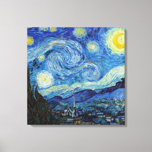 Vincent Van Gogh Starry Natt Vintage Fine Art Canvastryck