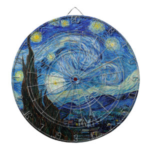 Vincent Van Gogh Starry Natt Vintage Fine Art Darttavla