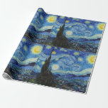 Vincent Van Gogh Starry Natt Vintage Fine Art Presentpapper<br><div class="desc">Vincent Van Gogh Starry Natt Vintage Fine Art Wrapping Papprare</div>