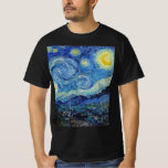 Vincent Van Gogh Starry Natt Vintage Fine Art T Shirt<br><div class="desc">Vincent Van Gogh Starry Nattens Vintage Fine Art T-Shirt</div>