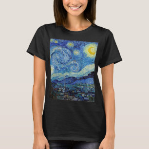 Vincent Van Gogh Starry Natt Vintage Fine Art T Shirt