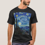 Vincent Van Gogh Starry Natt Vintage Fine Art T Shirt<br><div class="desc">Vincent Van Gogh Starry Night Vintage Fine Art T-shirt</div>