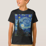 Vincent Van Gogh Starry Natt Vintage Fine Art T Shirt<br><div class="desc">Vincent Van Gogh Starry Nattens Vintage Fine Art T-Shirt</div>
