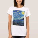 Vincent Van Gogh Starry Natt Vintage Fine Art T Shirt<br><div class="desc">Vincent Van Gogh Starry Natt Vintage Fine Art Women's T-Shirt</div>