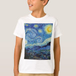 Vincent Van Gogh Starry Natt Vintage Fine Art T Shirt<br><div class="desc">Vincent Van Gogh Starry Nattens Vintage Fine Art T-Shirt</div>