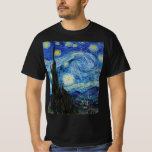 Vincent Van Gogh Starry Natt Vintage Fine Art T Shirt<br><div class="desc">Vincent Van Gogh Starry Nattens Vintage Fine Art T-Shirt</div>
