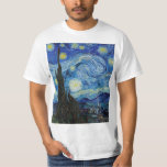 Vincent Van Gogh Starry Natt Vintage Fine Art T Shirt<br><div class="desc">Vincent Van Gogh Starry Nattens Vintage Fine Art T-Shirt</div>