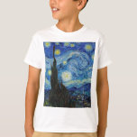 Vincent Van Gogh Starry Natt Vintage Fine Art T Shirt<br><div class="desc">Vincent Van Gogh Starry Nattens Vintage Fine Art T-Shirt</div>