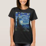 Vincent Van Gogh Starry Natt Vintage Fine Art T Shirt<br><div class="desc">Vincent Van Gogh Starry Natt Vintage Fine Art Women's T-Shirt</div>