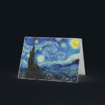 Vincent Van Gogh Starry Nattbergs Vintage Art Note Kort<br><div class="desc">Vincent Van Gogh Starry Natt Vintage Fine Art Notecard</div>