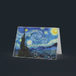 Vincent Van Gogh Starry Nattbergs Vintage Art Note Kort<br><div class="desc">Vincent Van Gogh Starry Natt Vintage Fine Art Notecard</div>
