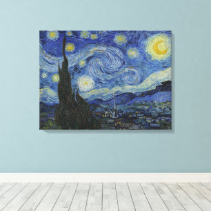 Vincent Van Gogh, Starry Natten Canvastryck