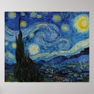 Vincent van Gogh - Starry Natten Gipsverk Poster