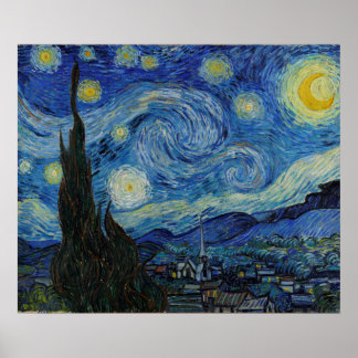 Vincent van Gogh - Starry Natten | Gipsverk Poster
