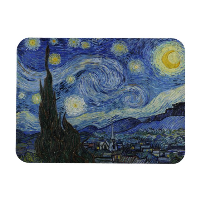 Vincent Van Gogh, Starry Natten Magnet (Horisontell)