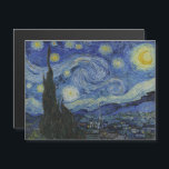 Vincent Van Gogh, Starry Natten Magnetisk Inbjudningskort<br><div class="desc">Vincent Van Gogh - Starry Natten,  1889.</div>