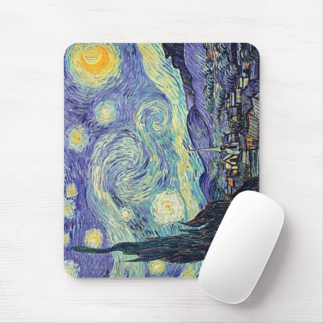 Vincent Van Gogh. Starry-natten Musmatta (Med mus)